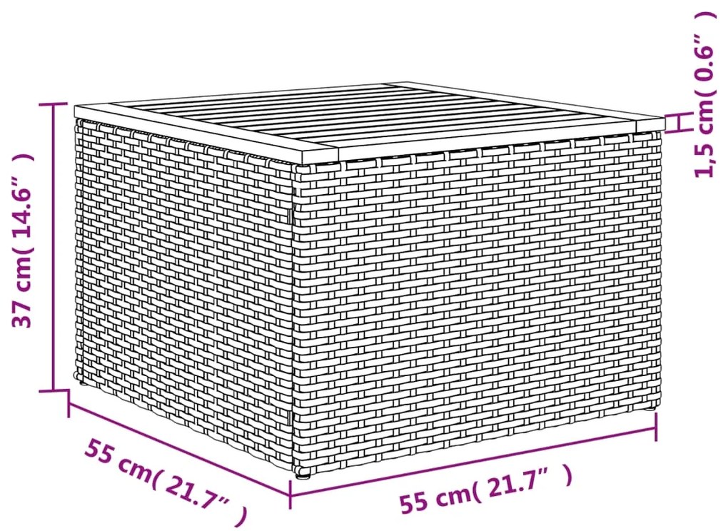 Set Divani da Giardino 4 pz con Cuscini in Polyrattan Grigio