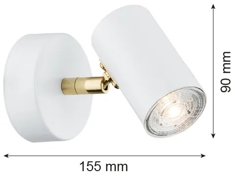 Argon 4209 - Faretto da soffitto LAGOS 1xGU10/5W/230V bianco/dorato