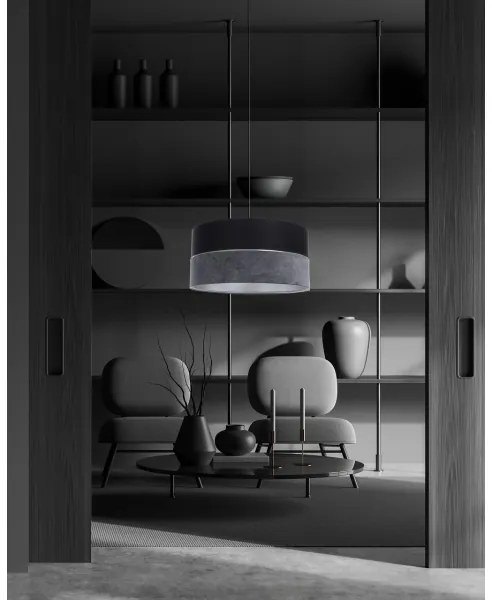 Lampadario a sospensione con filo TWIST 1xE27/60W/230V nero/grigio/argento