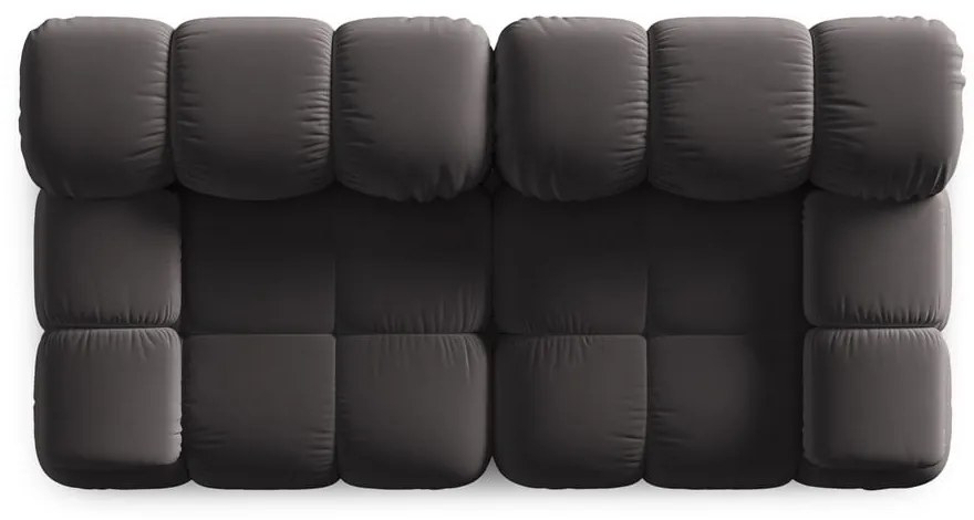 Divano in velluto grigio scuro 188 cm Bellis - Micadoni Home