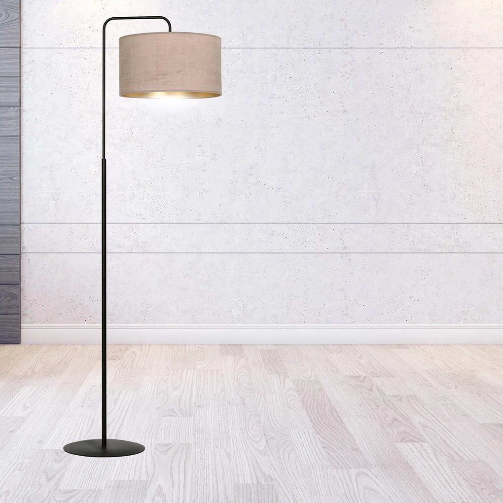 Piantana Contemporaneo Ganesha Acciaio Nero Rosa 1 Luce E27 Ip20