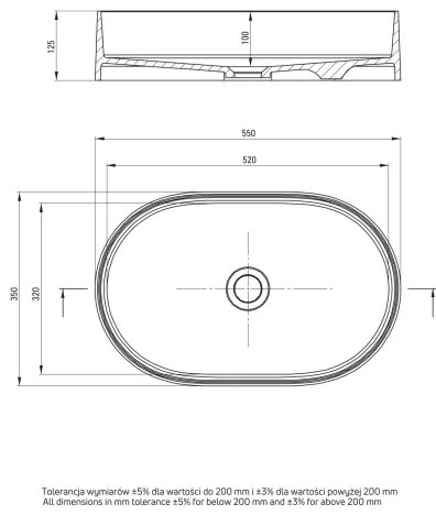 Deante CQS_5U6S - Lavabo da appoggio SILIA 35x55 cm granito/beige