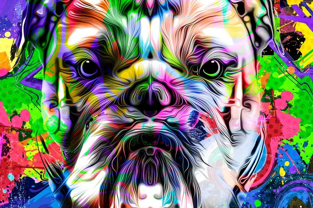 Quadro su tela – Bulldog pop-art