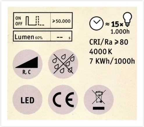 Lampadina LED dimmerabile GU10/7W/230V 4000K - Paulmann 28754