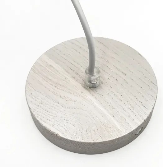 Lampadario a sospensione con cavo AIDA 1xE27/60W/230V Ø 25 cm rovere/bianco