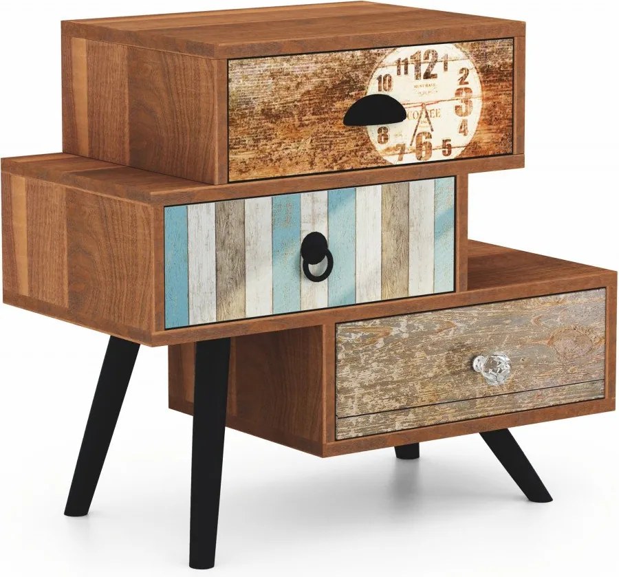 Comodino Mezo KM-1 multicolore - L59 cm