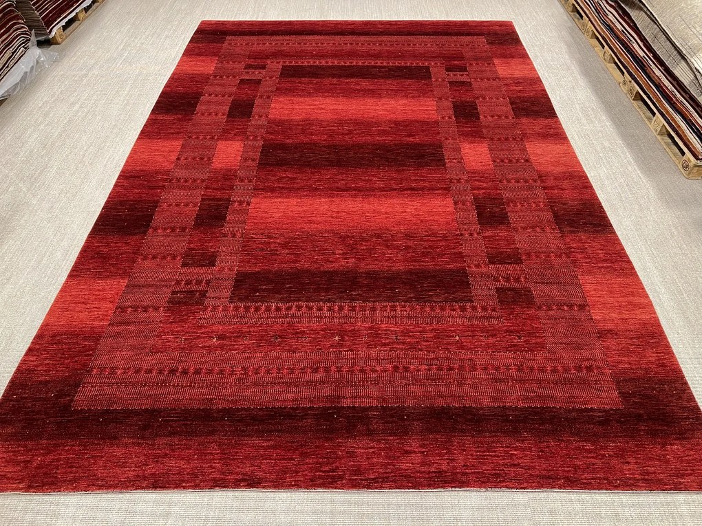 Loribaft Tappeto persiano 490 x 330 Rosso (Iran) Annodato A Mano