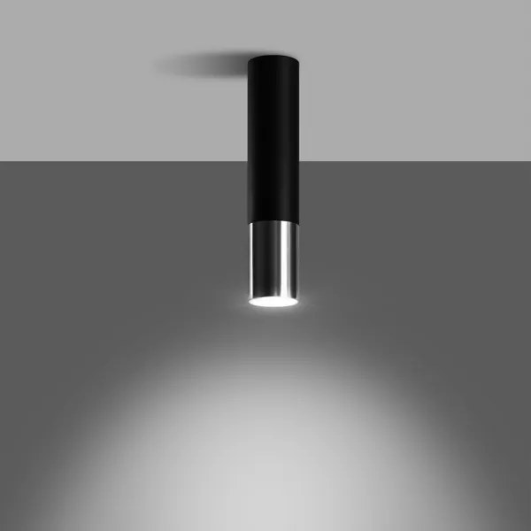 Sollux SL.0939 - Faretto LOOPEZ 1xGU10/10W/230V nero/cromo