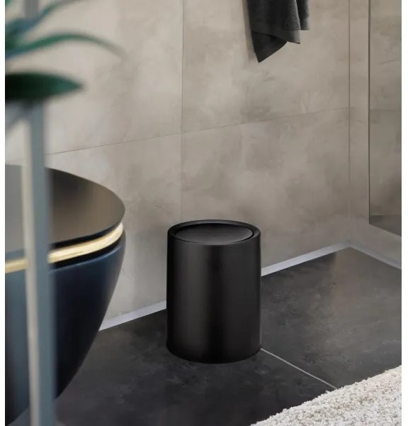 WENKO 25208100 - Cestino ATRI 21x25,5 cm nero