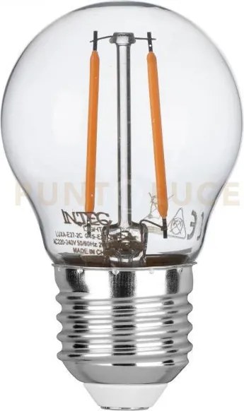 Lampadine led filamento attacco e27 2w 250lm 6500k 300° 45x76mm 150...