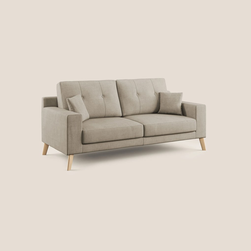 Danish divano moderno in tessuto morbido impermeabile T02 beige