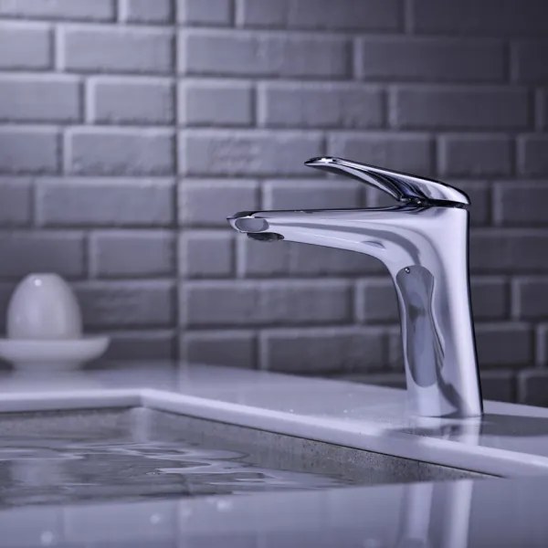Rubinetto Lavabo Bagno Miscelatore Ottone Cromo