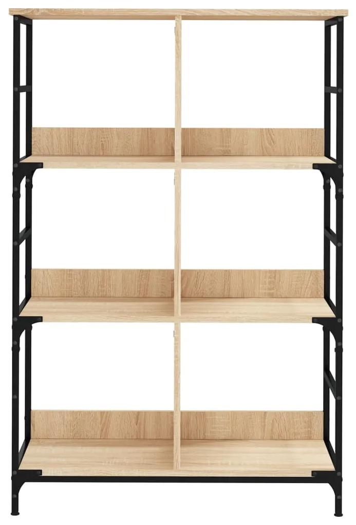 Libreria rovere sonoma 78,5x33x117,5 cm in legno multistrato