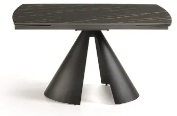 Tavolo da cucina allungabile 200 cm piano grčs porcellanato Nero OSTUNI