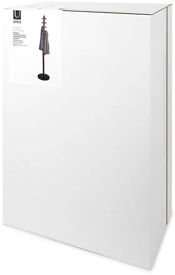 Appendino in legno nero in gomma naturale Pillar - Umbra