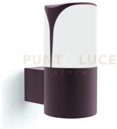 Ges2013- applique 1 luce attacco e27  ip44 in alluminio marrone