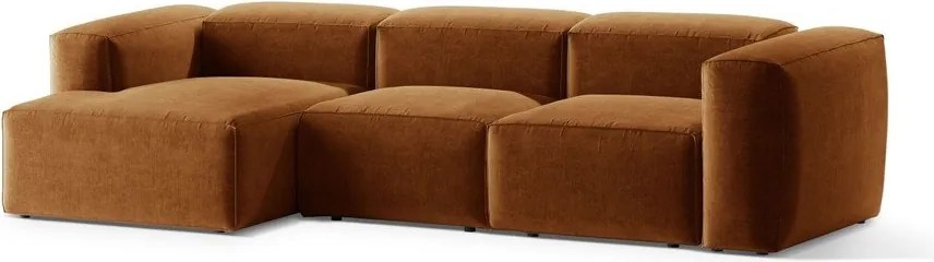 Divano angolare color mattone (con penisola a sinistra/con chaise lounge) Bergamo – Cosmopolitan Design