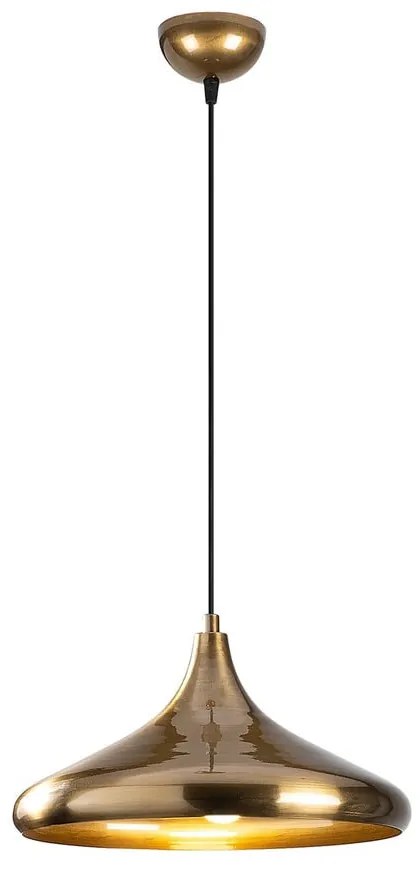 Lampadario dorato con paralume in metallo ø 35 cm Nile – Opviq lights