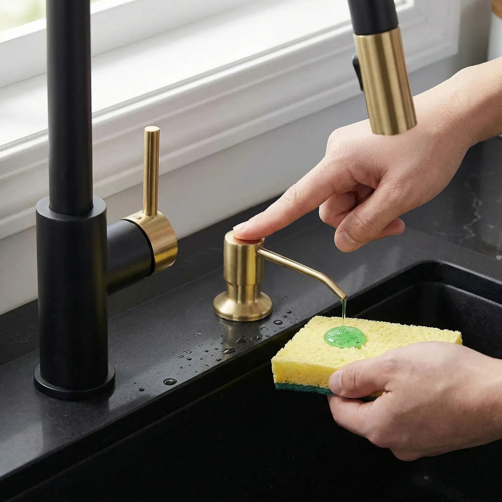 Dispenser lavello sapone  Rea erogatore LON Brush Gold