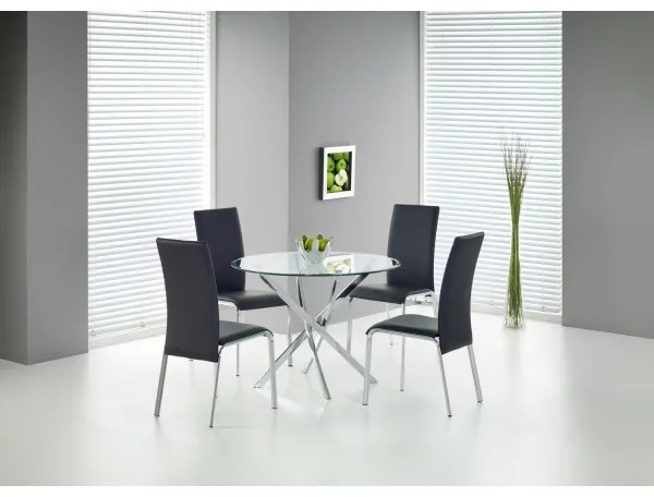 Tavolo da pranzo ESTEN trasparente/argento