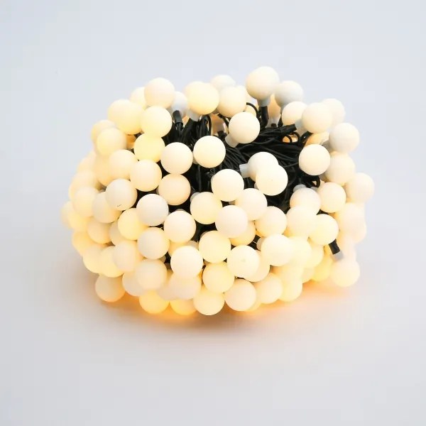Brilagi - Catena luminosa solare decorativa a LED BUBBLE 200 LED / 8 modalità, 20 m, IP65, bianco caldo