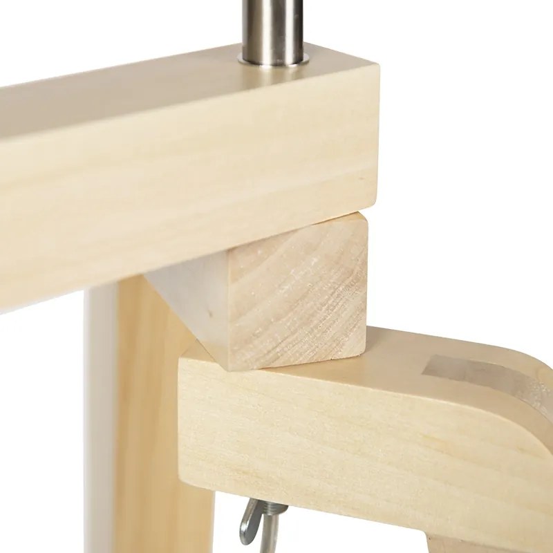 Lampada da terra a treppiede in legno senza paralume - Puros