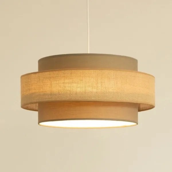 Brilagi - Lampada a sospensione con cavo RESNA 1xE27/60W/230V Ø 40 cm marrone/beige