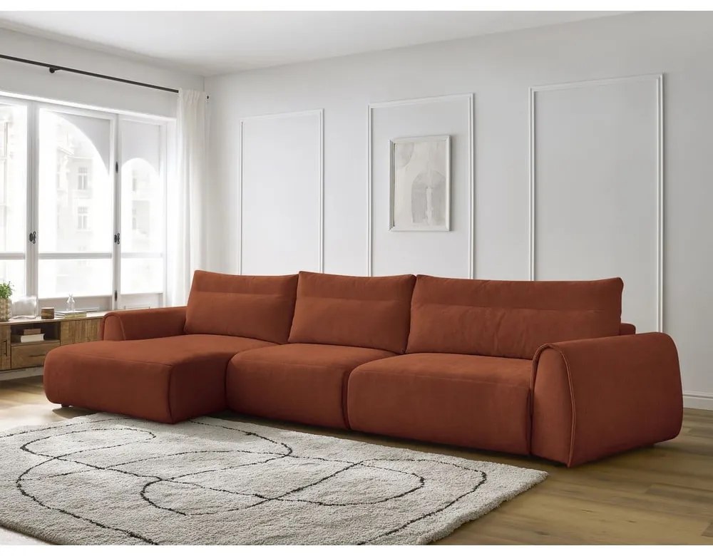 Divano angolare arancione Aden – Bobochic Paris