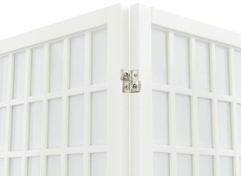 Divisorio Pieghevole 4 Pannelli Stile Giapponese 160x170 Bianco