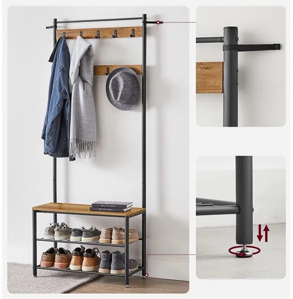 Appendiabiti da terra NAVOR marrone/nero