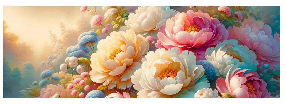 Quadro su tela – Fiori delicati in toni pastello