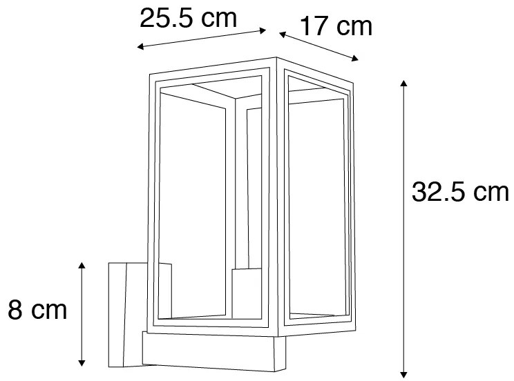 Applique da parete industriale grigia IP44 - SUTTON Up