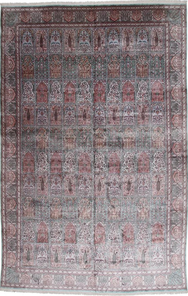 Cashmere Silk Tappeto 360 x 560 (Indian) Annodato A Mano