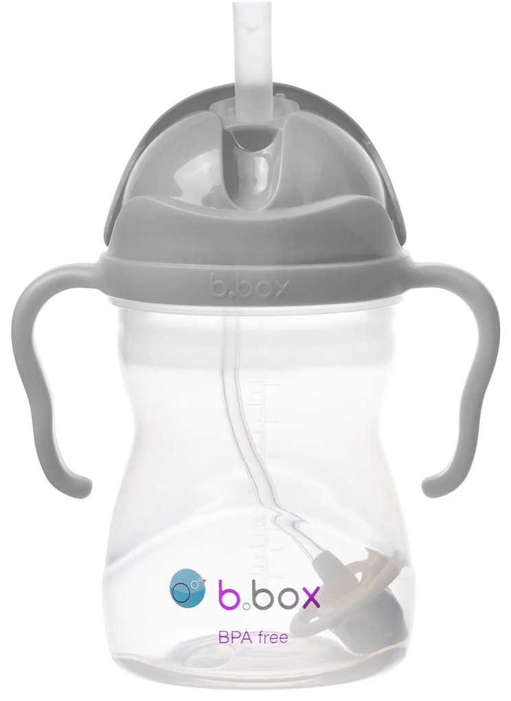 Tazza con cannuccia – grigio 240 ml