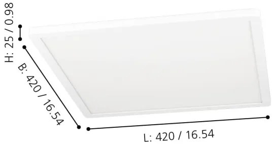 Eglo 900089 - LED RGBW Plafoniera dimmerabile ROVITO-Z LED/16,5W/230V bianco
