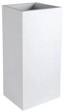 Vaso EDA Graphit Bianco Plastica Quadrato 39,5 x 39,5 x 80 cm