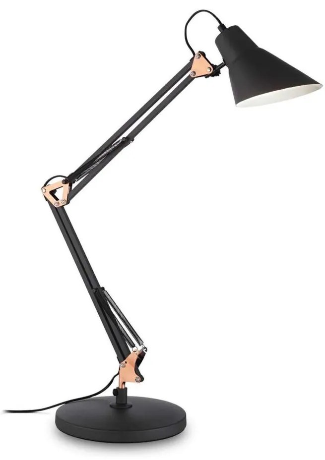 Ideal Lux - Lampada da tavolo 1xE27/42W/230V nero