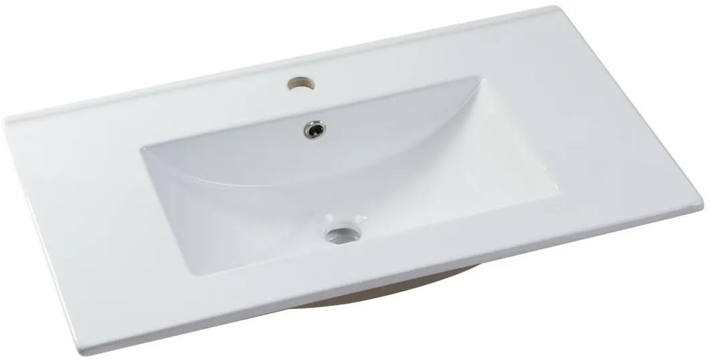 Lavabo da incasso rettangolo 101 x 46,5 cm in Ceramica Bianco - MOTIAC