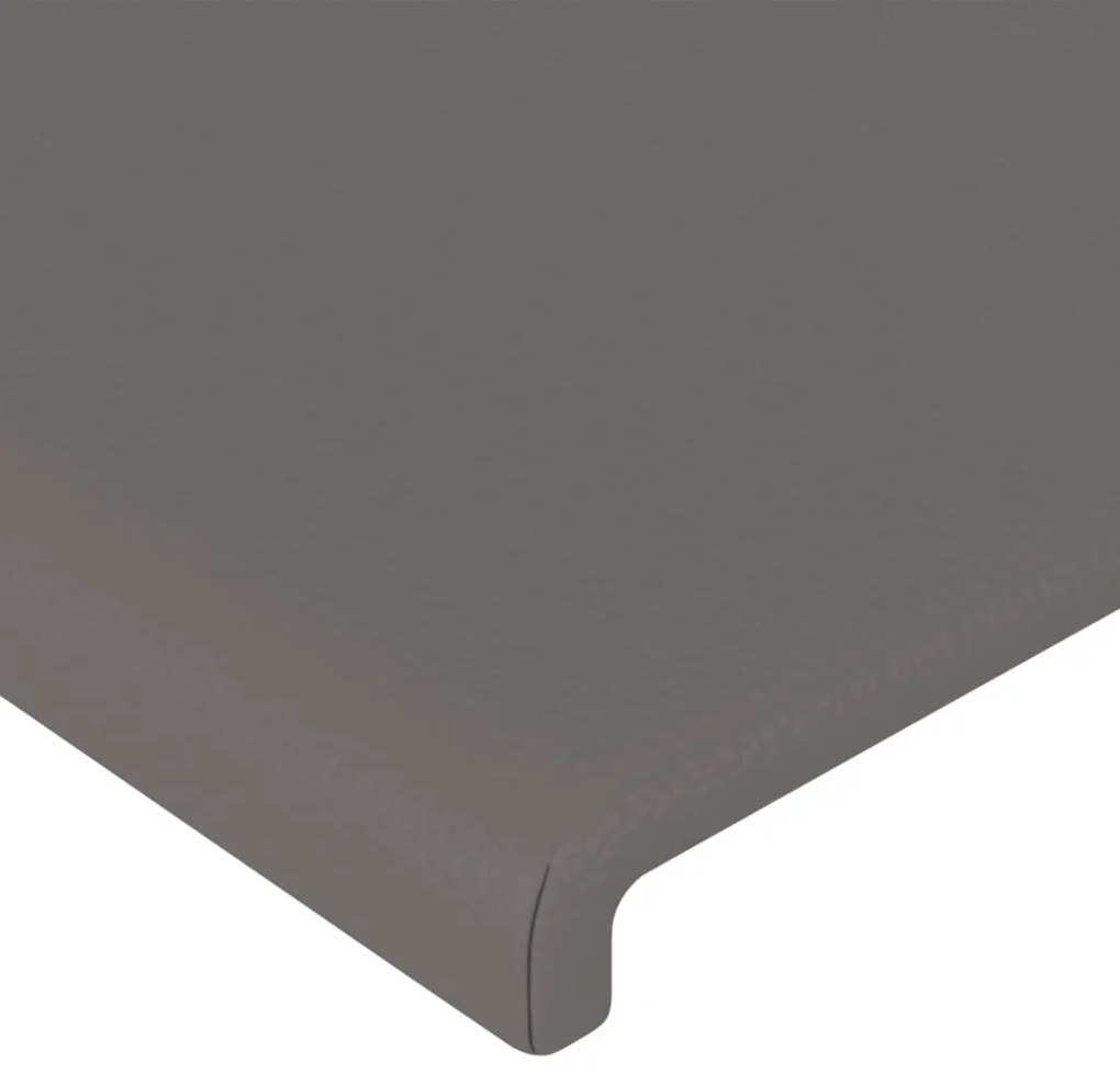 Testiera ad orecchio grigio 103x23x118/128cm in similpelle