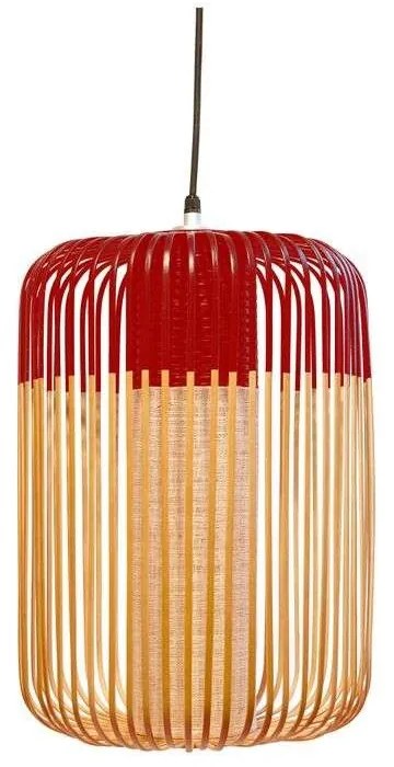 Forestier - Bamboo Lampada a Sospensione L Rosso Forestier