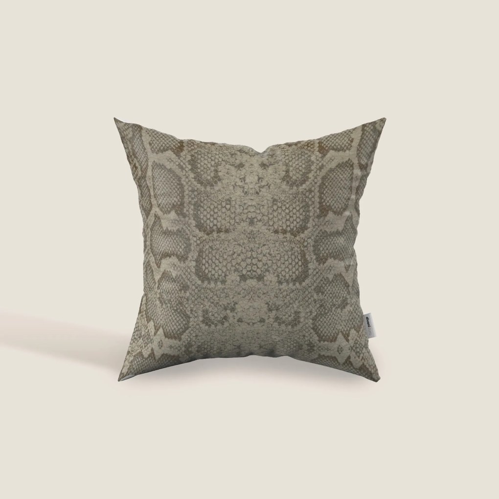 Wild cuscino in collezione Wild in microfibra impermeabile serpente grigio