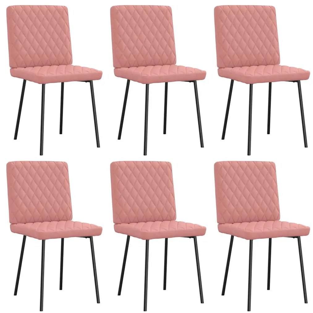 Sedie Da Pranzo 6 Pz Rosa İn Similpelle /