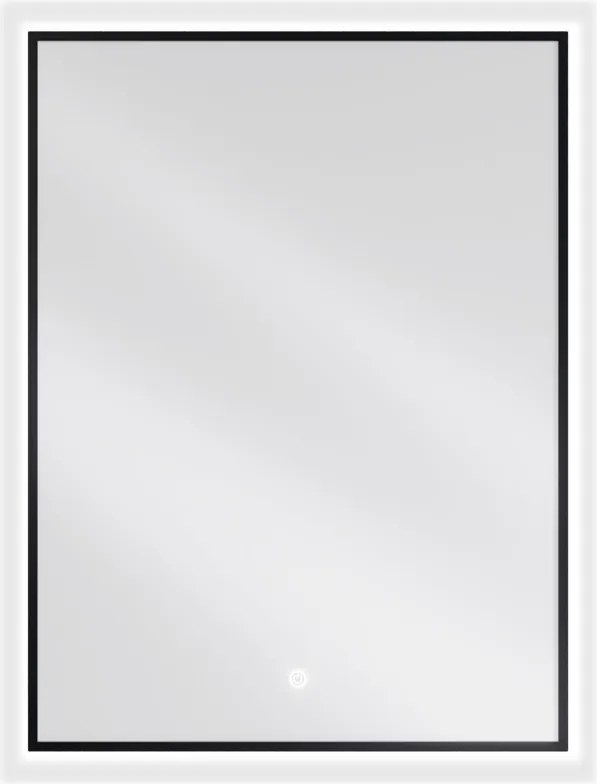 Mexen Erma specchio da bagno retroilluminato 60 x 80 cm, LED 6000K, antiappannamento, cornice nera - 9814-060-080-611-70