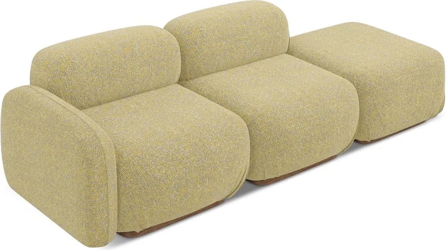 Chaise lounge componibile gialla (con penisola a sinistra) Ailani – Makamii