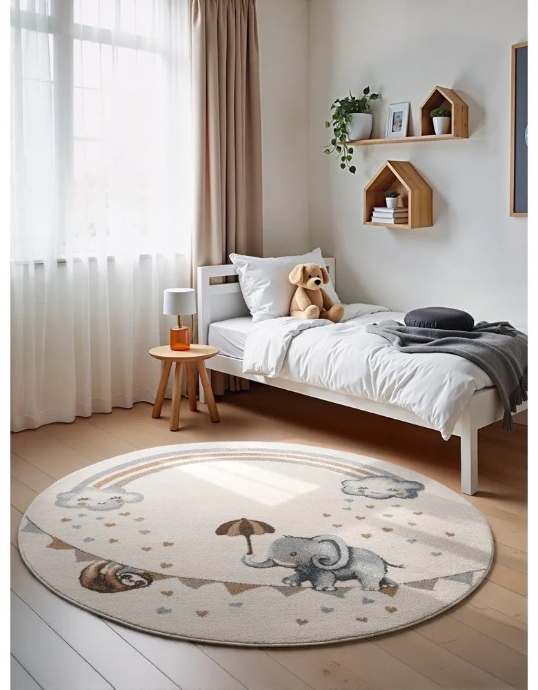 Tappeto per bambini crema ø160 cm Walk like an Elephant Rainbow - Villeroy&amp;Boch
