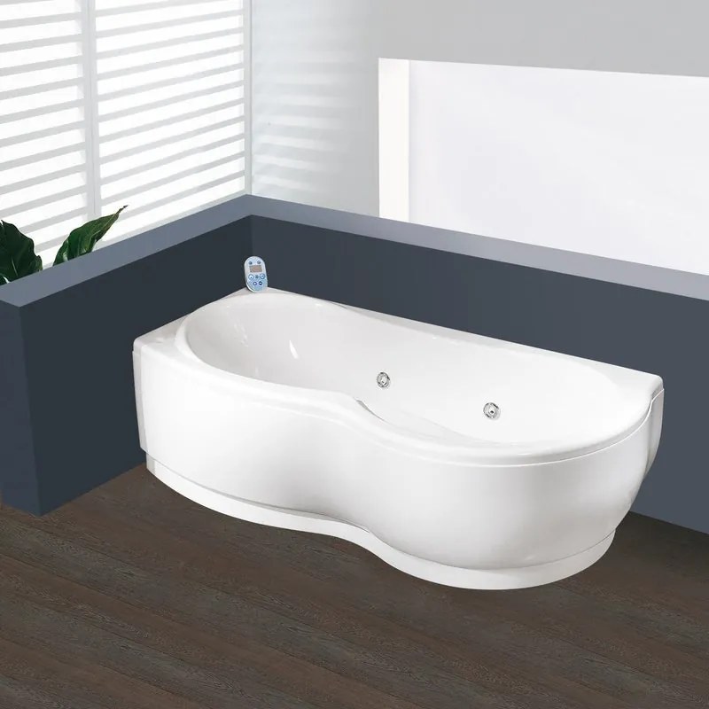 Vasca idro plus full optional con schienale KEKKY 180X 80 cm dx 6 idro jets whirlpool orientabili con 12 jets airpool