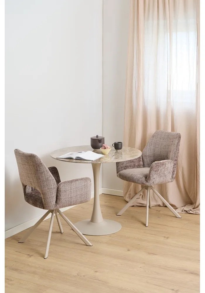 Tavolo da pranzo rotondo con piano in ceramica ø 90 cm Malta – Actona