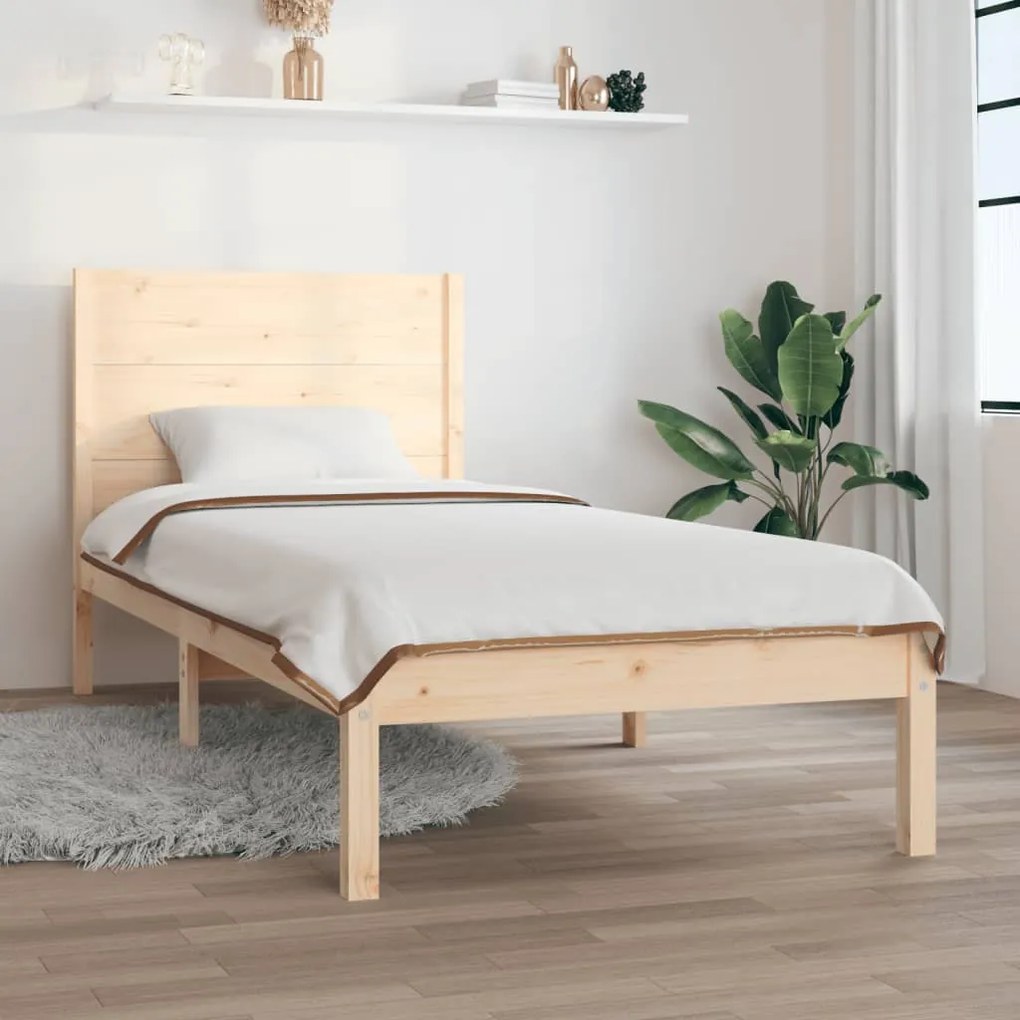 Giroletto Senza Materasso 90x200 Cm İn Legno Massello Di Pino /