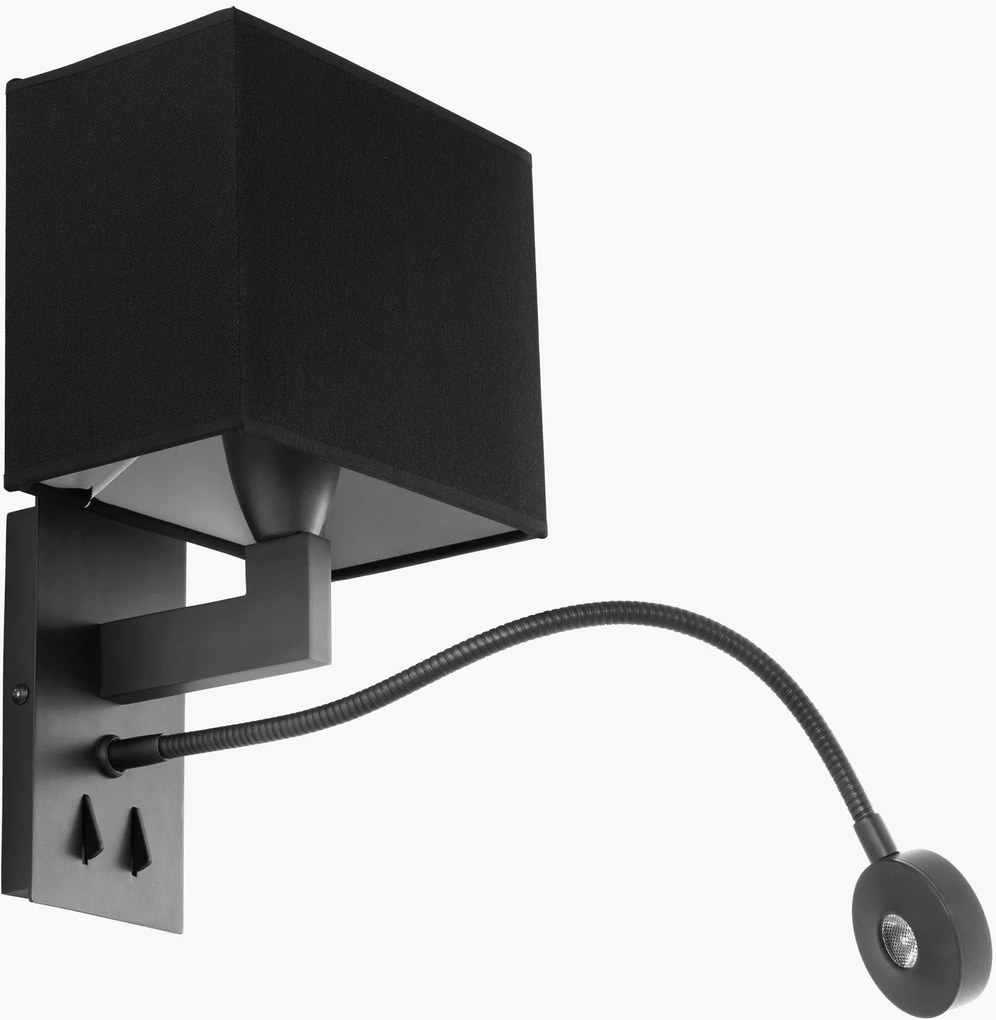 Applique con luce da lettura a LED Bronze