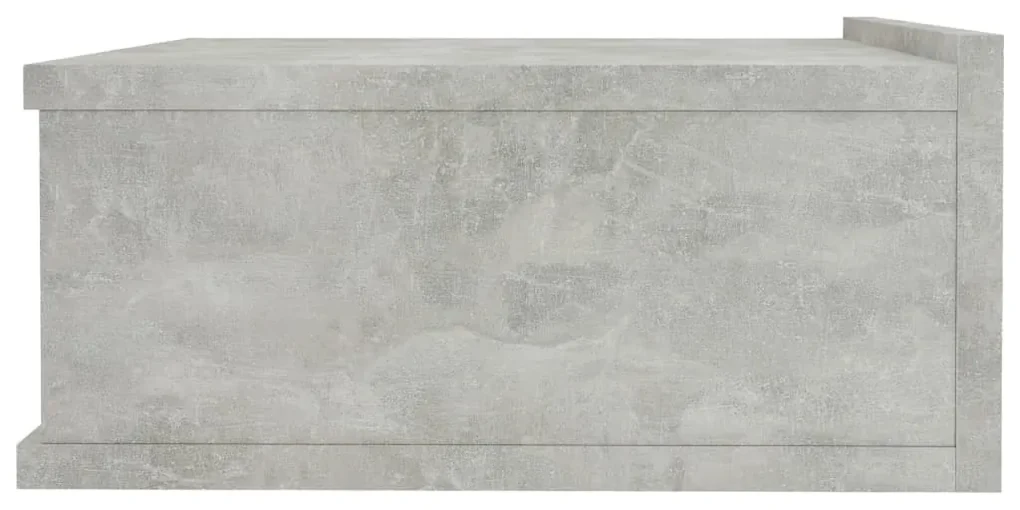 Comodini pensili 2 pz grigio cemento 40x30x15 cm in truciolato